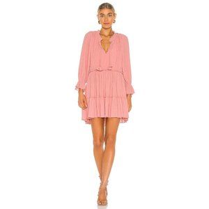 MISA Los Angeles Azmina Dress Pink Mini Pleats Party Boho S NWT $462